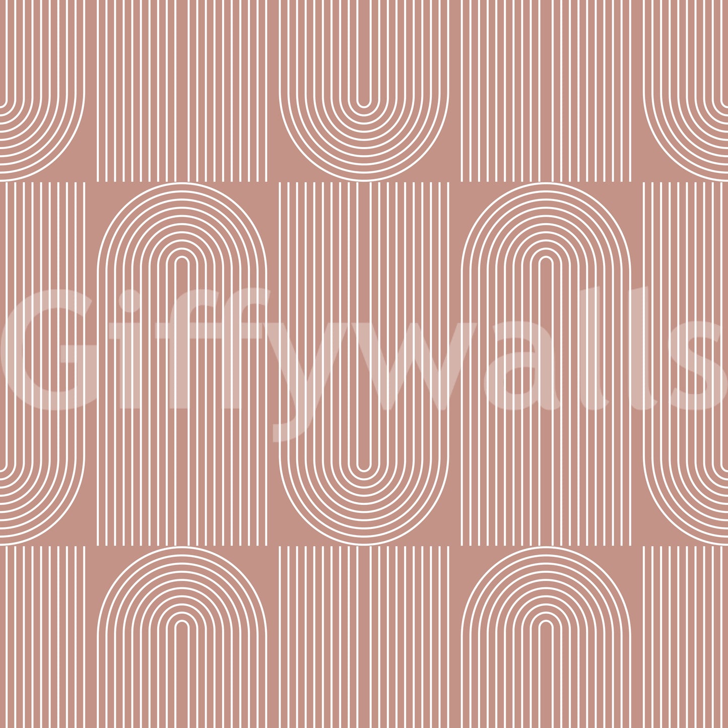 A seamless pattern of flowing lines on a wall

