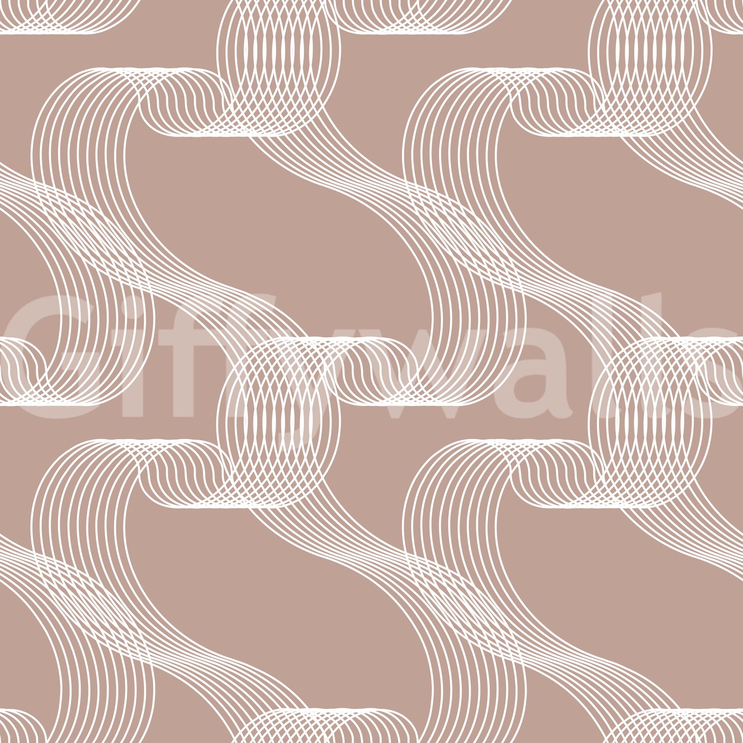 A seamless pattern of flowing lines on a wall

