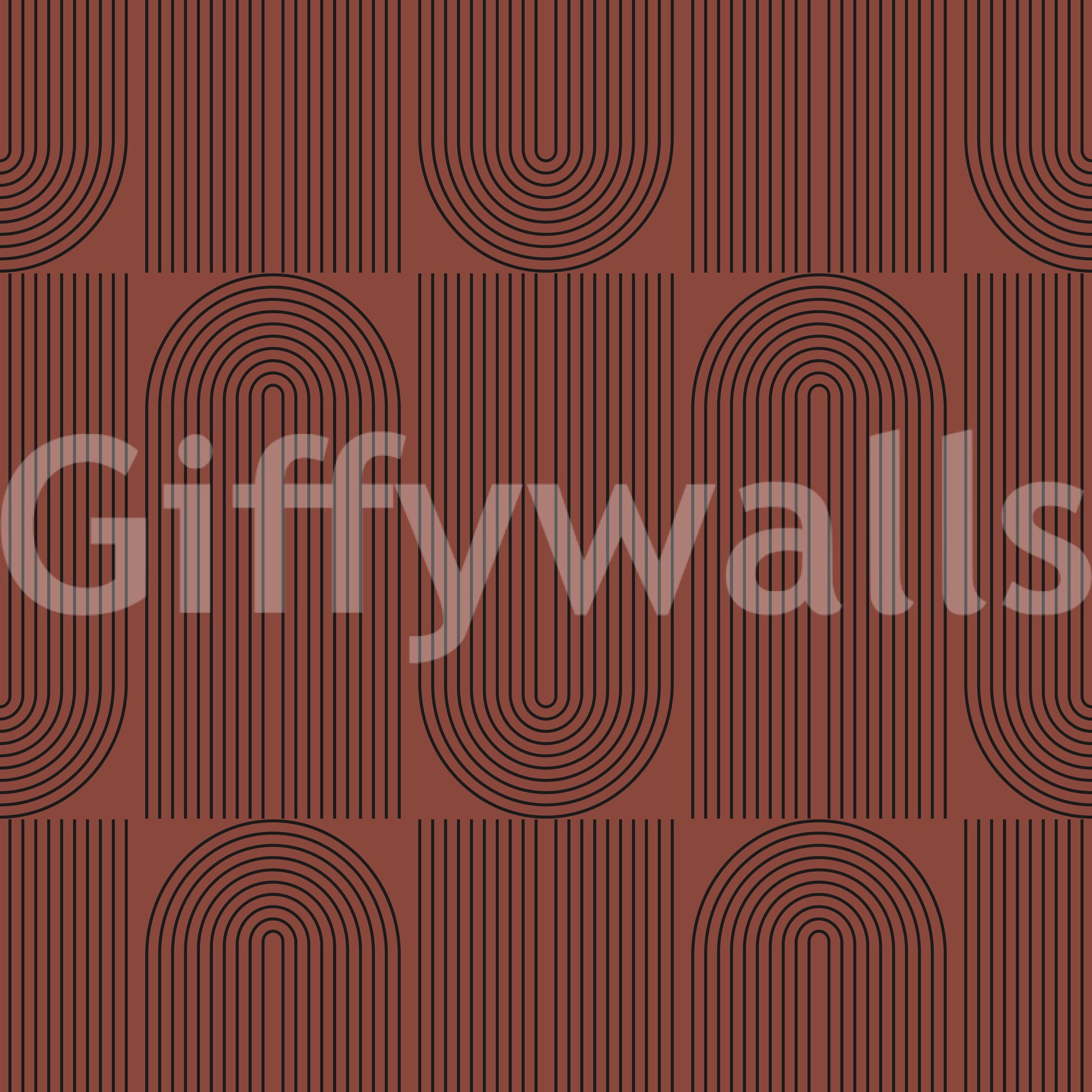 A seamless pattern of flowing lines on a wall

