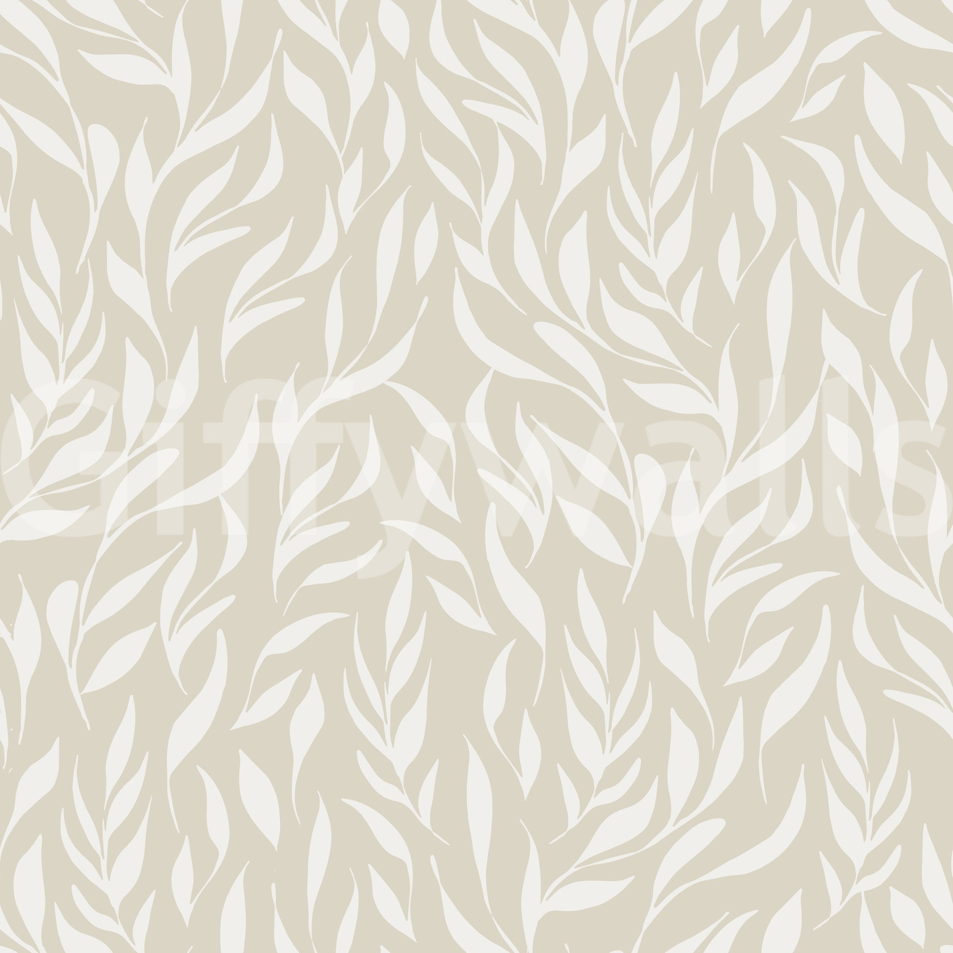 Beige Foliage tasteful wallpaper

