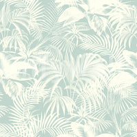 A seamless pattern of tropical plants on a wall

