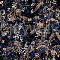 A seamless pattern of ornaments on a wall

