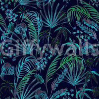 Hand Painted Night Plants nature wallpaper

