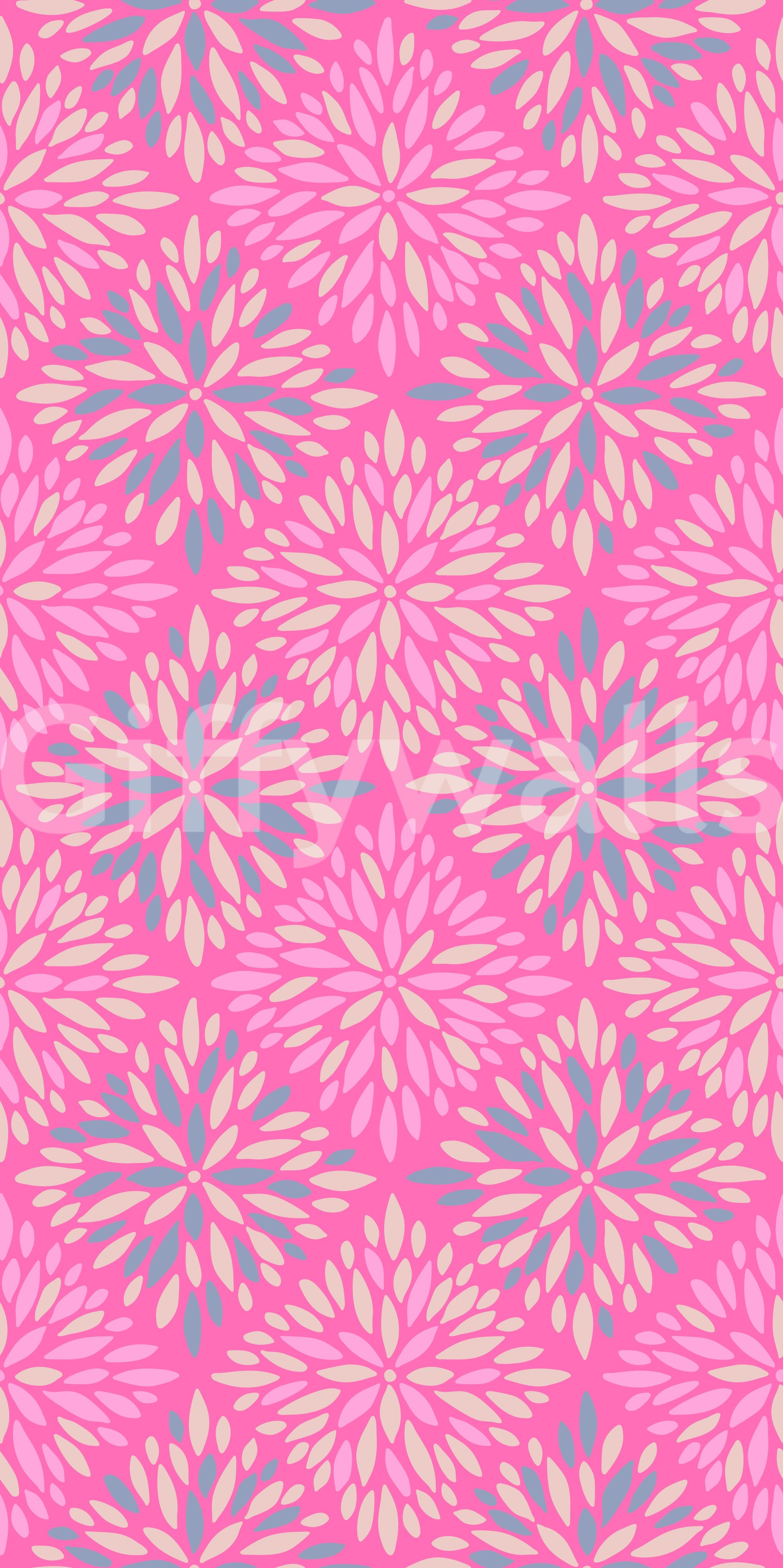 Dahlia Diamonds bohemian wallpaper