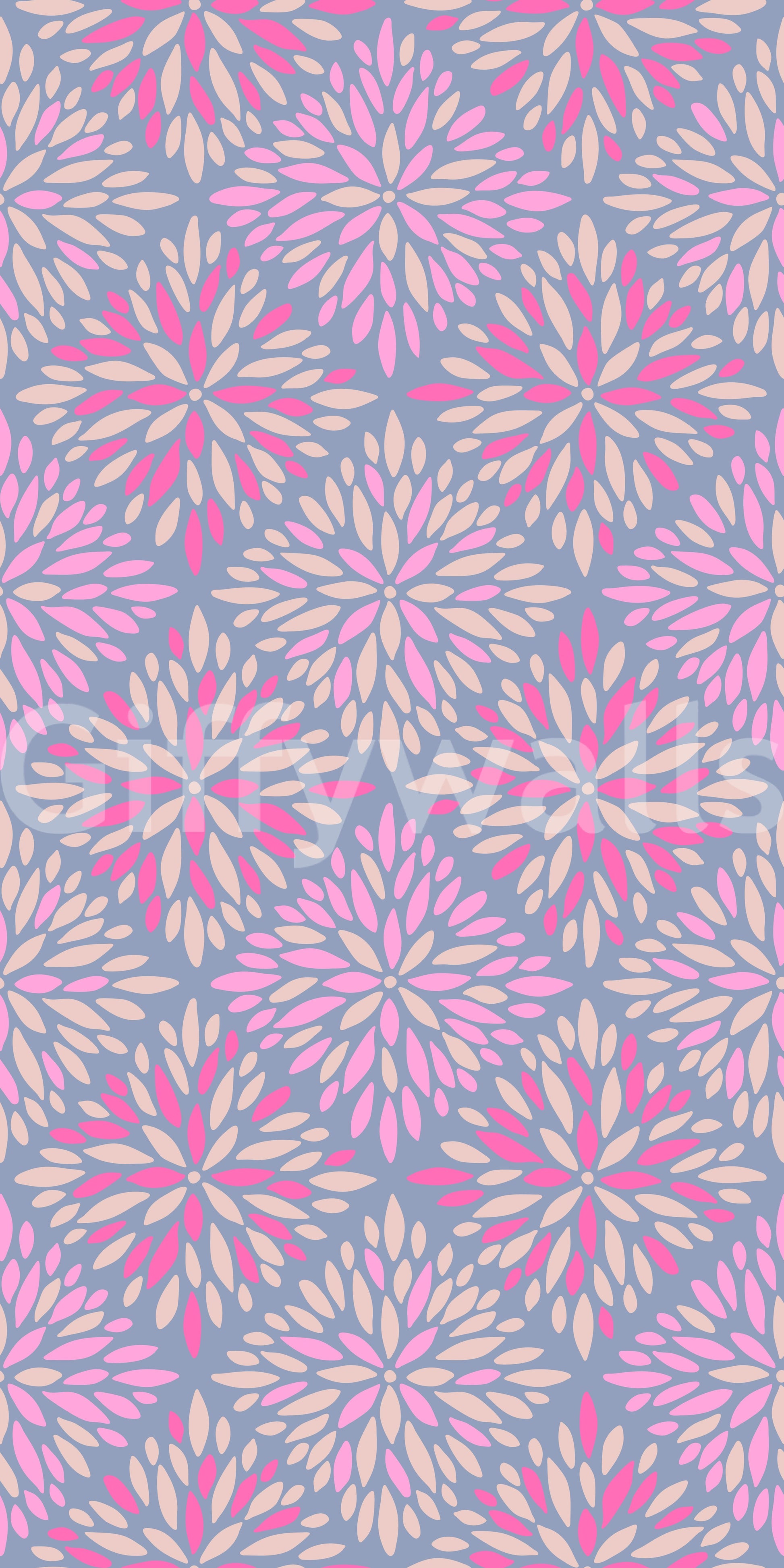 Dahlia Diamonds maximalist tile decor