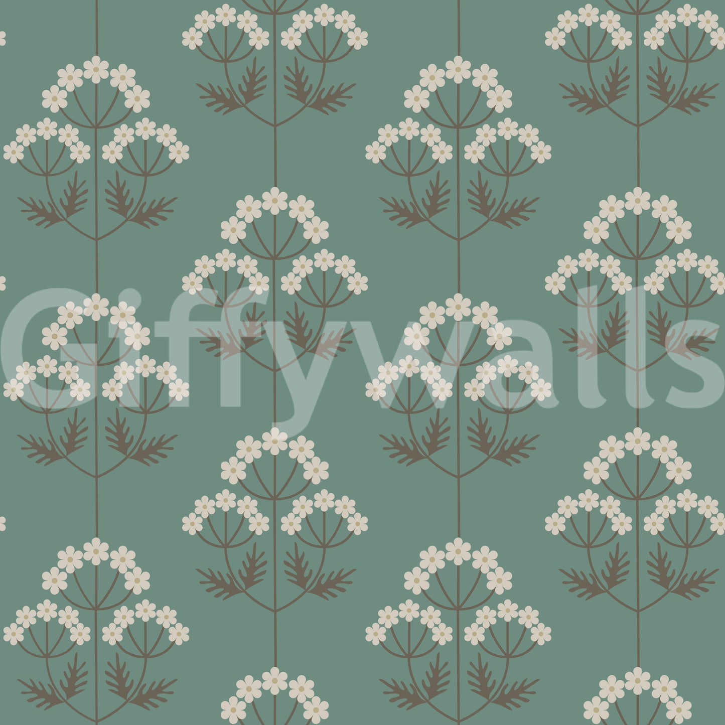 Retro Botanical charming wallpaper