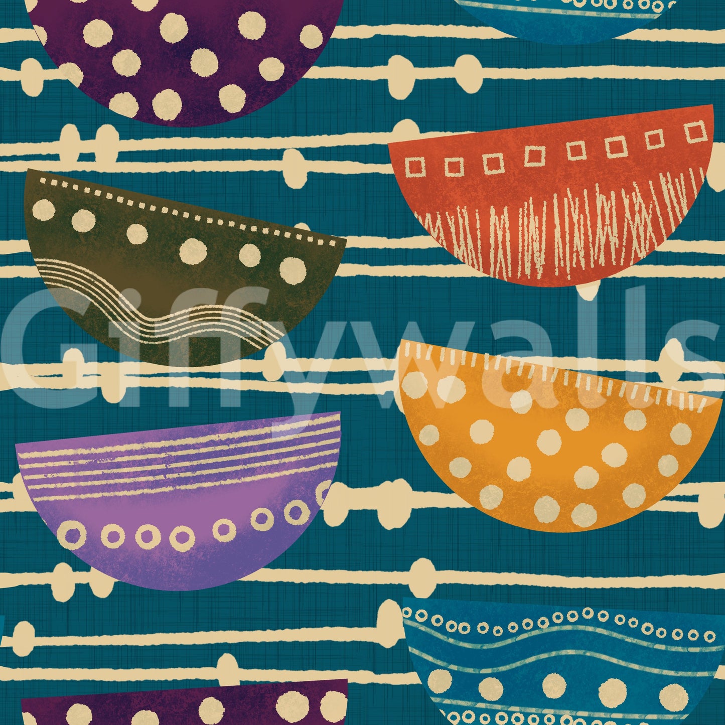 Retro Bowls modern wallpaper
