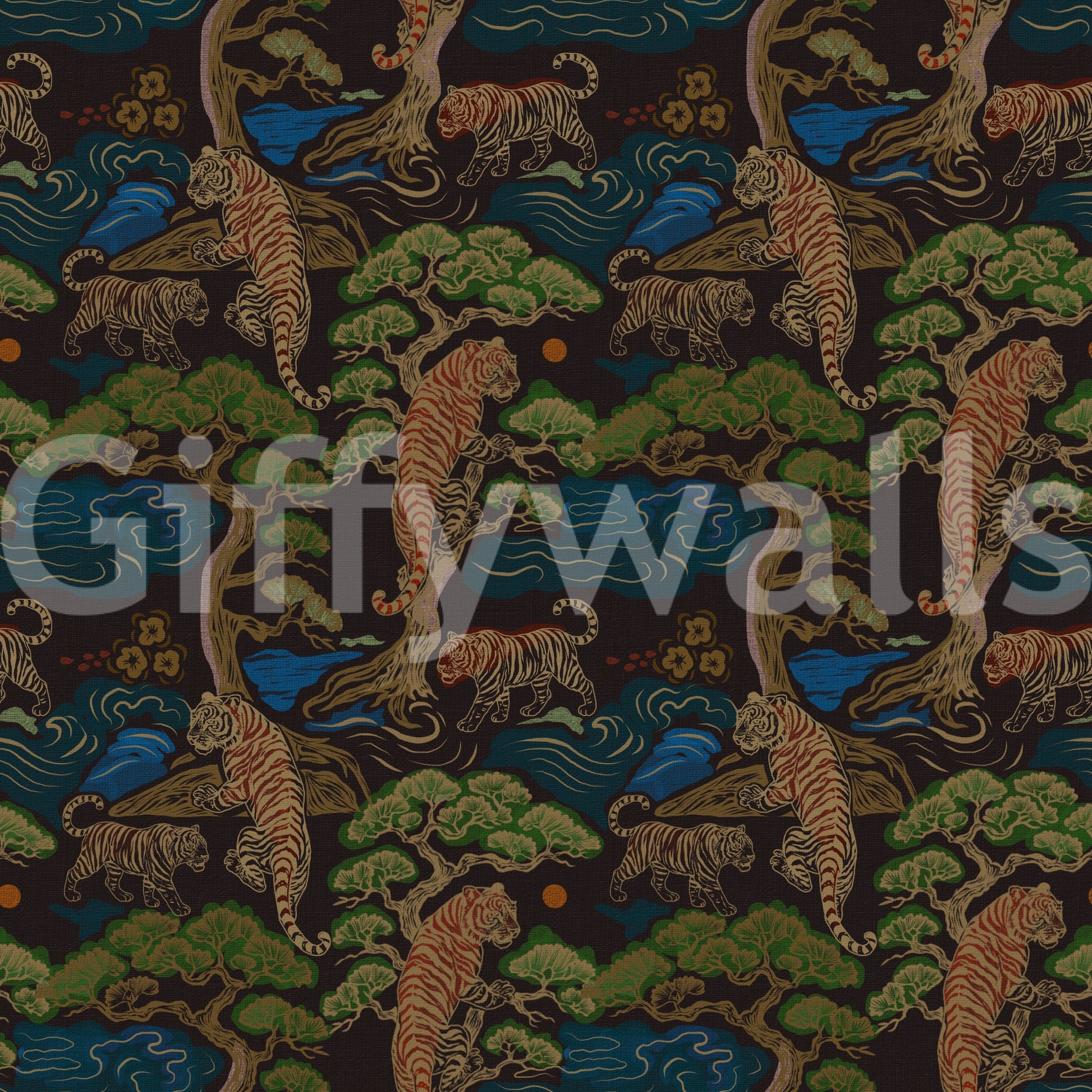 Whispers of the Tiger Grove graceful wallpaper

