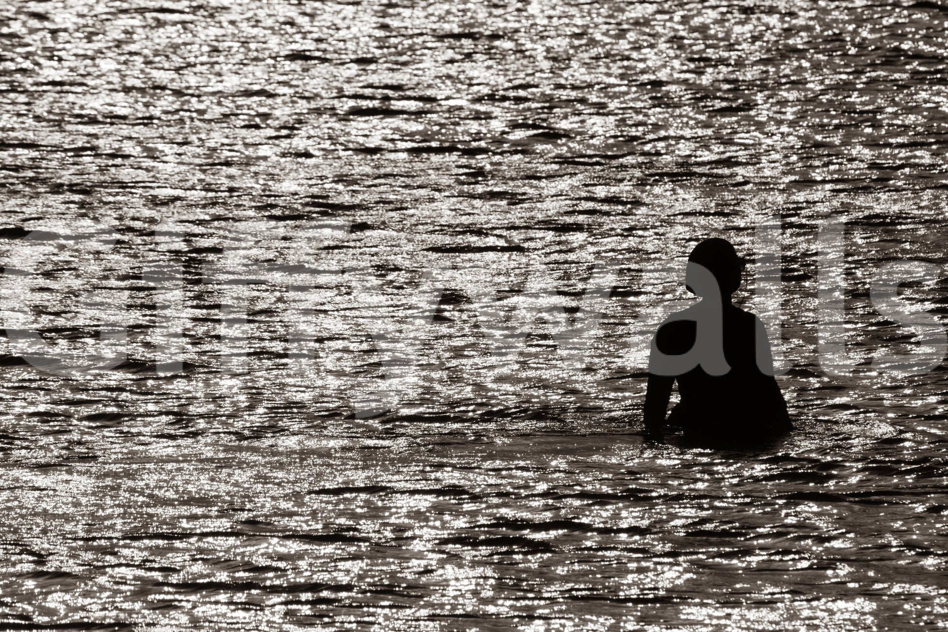 A high-quality serene ocean wall mural for walls.

