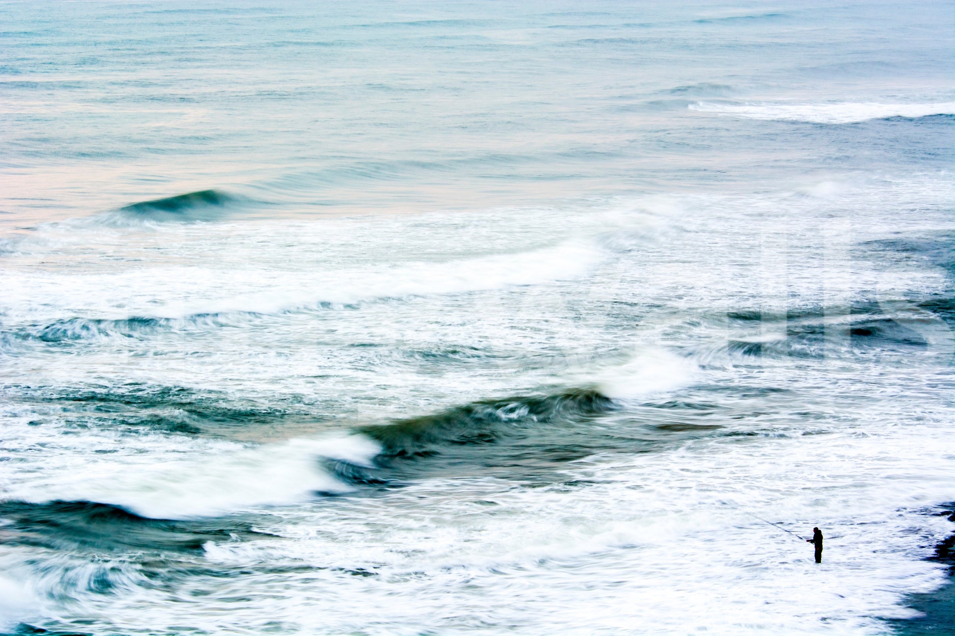 A high-quality serene ocean wall mural for walls.

