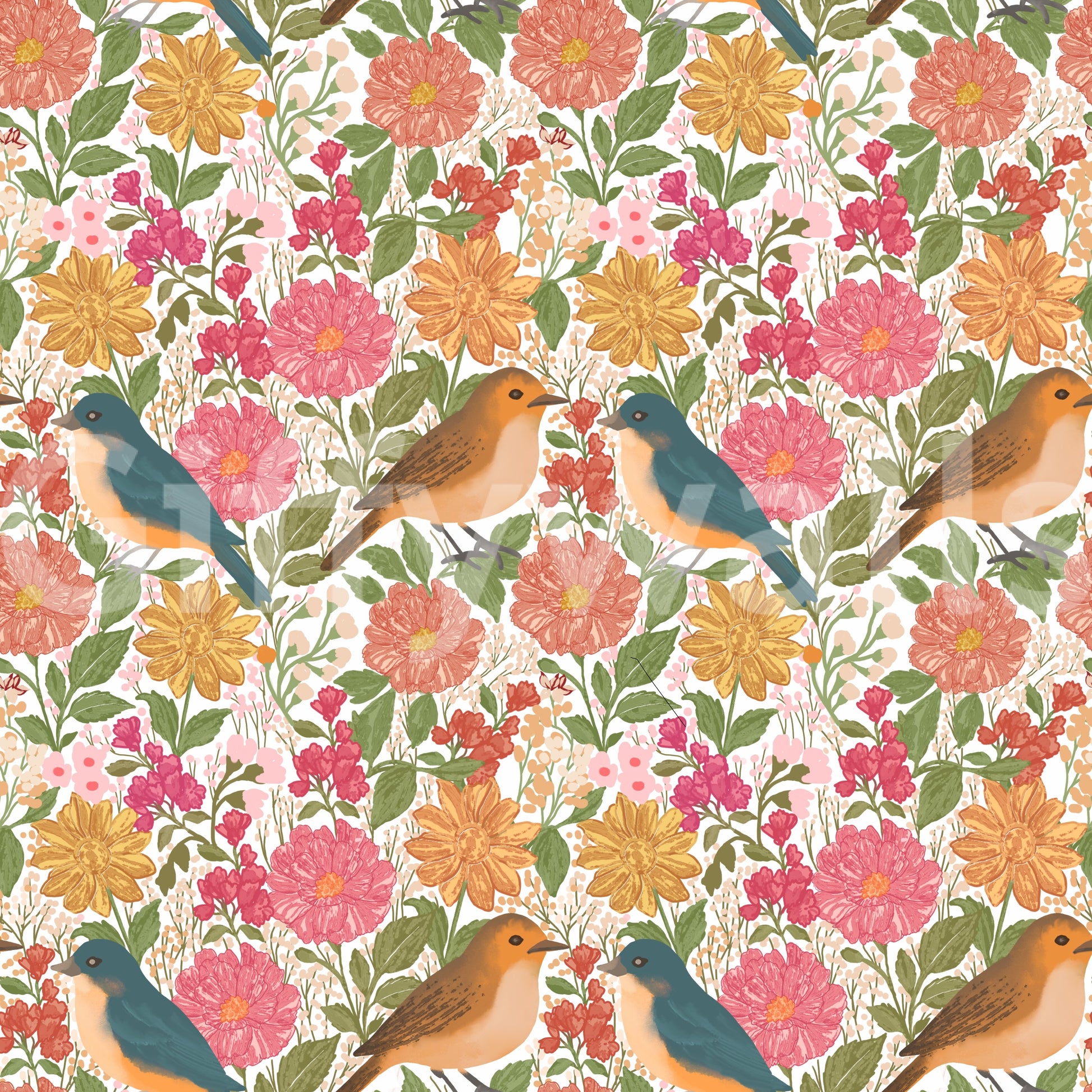 A high-quality serene garden wall mural for walls.

