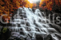 A high-quality serene waterfall wall mural for walls.

