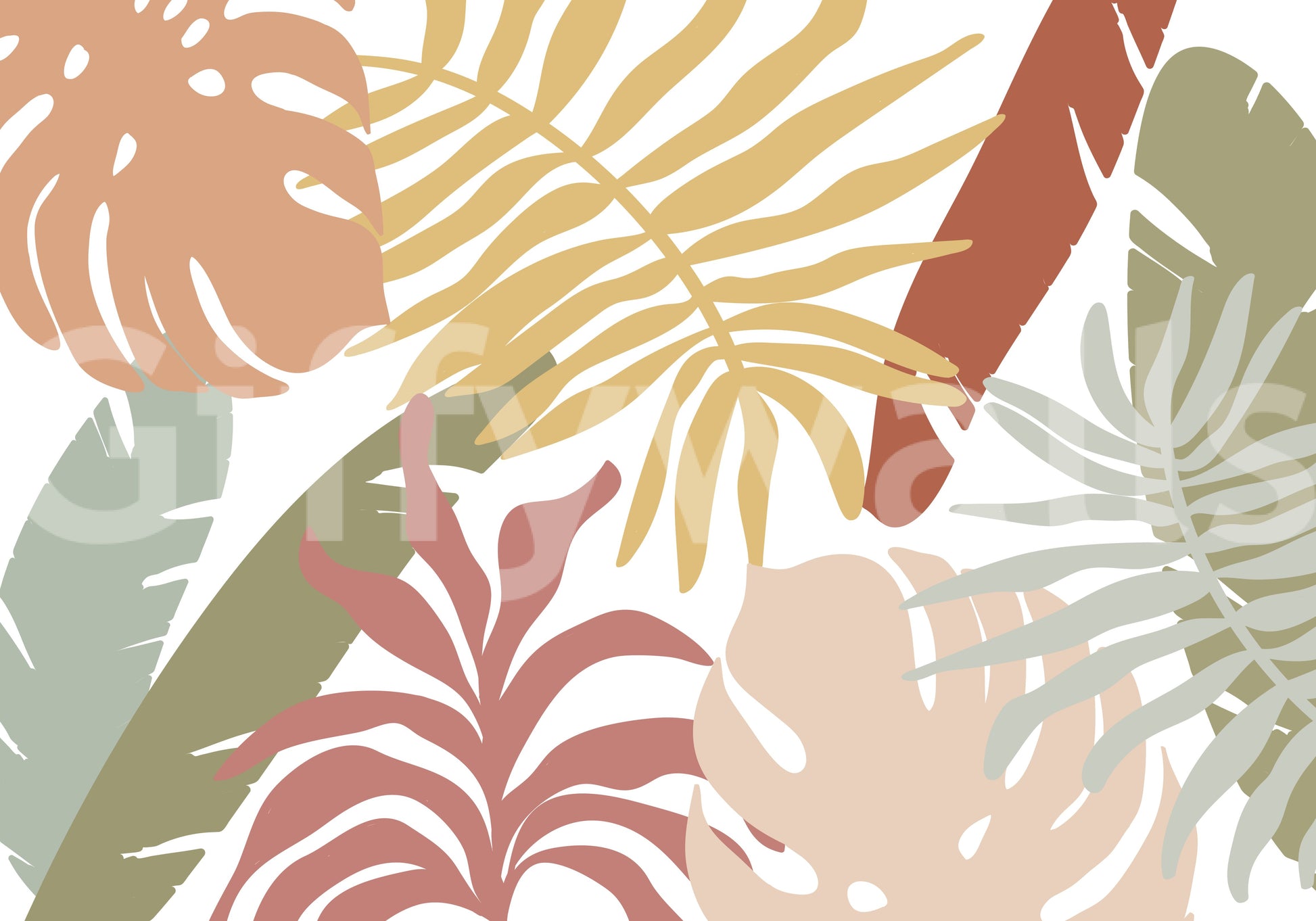 A high-quality serene tropical wall mural for walls.

