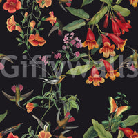 A high-quality dark botanical wall mural for walls.

