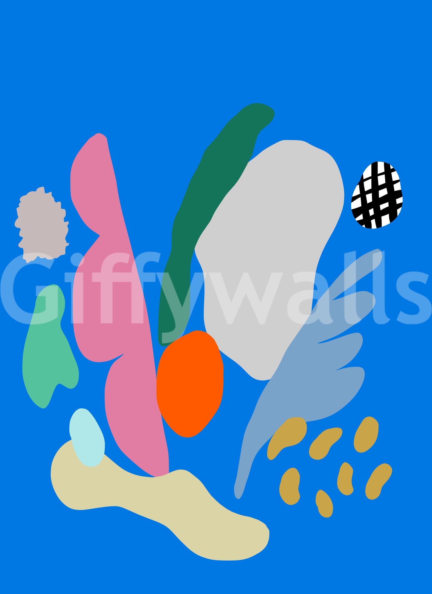 An artistic playful food mural for home decor.

