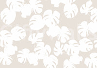 A calming foliage design wallpaper mural that defines a space.

