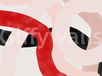 A calming abstract design wallpaper mural that defines a space.

