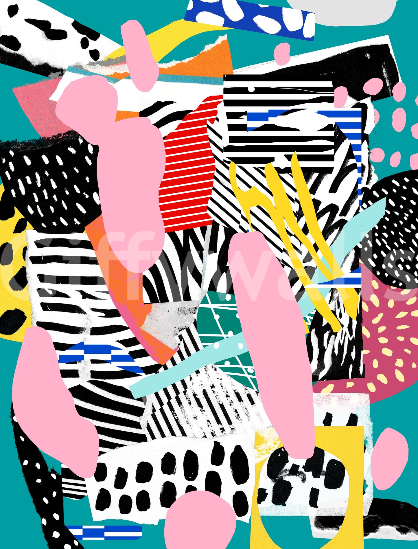 A high-quality minimalist court wall mural for walls.

