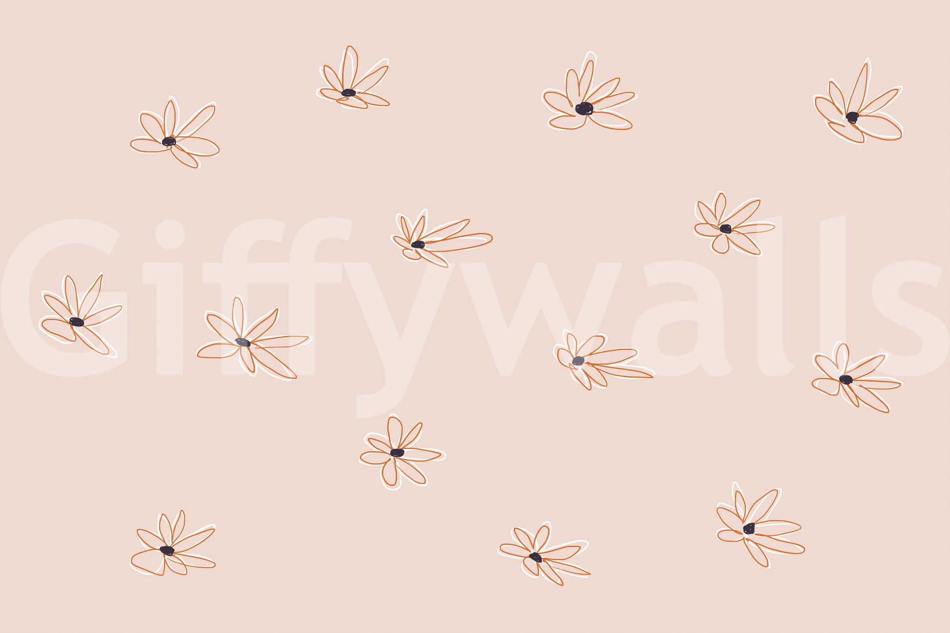 A high-quality serene flower wall mural for walls.