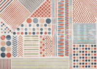 A calming abstract design wallpaper mural that defines a space.