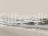 A high-quality serene ocean wall mural for walls.