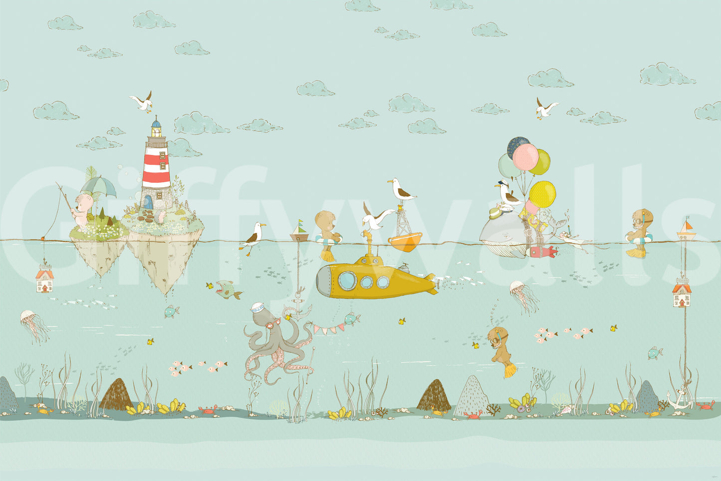 Underwater Whimsy Wall Mural -2759474