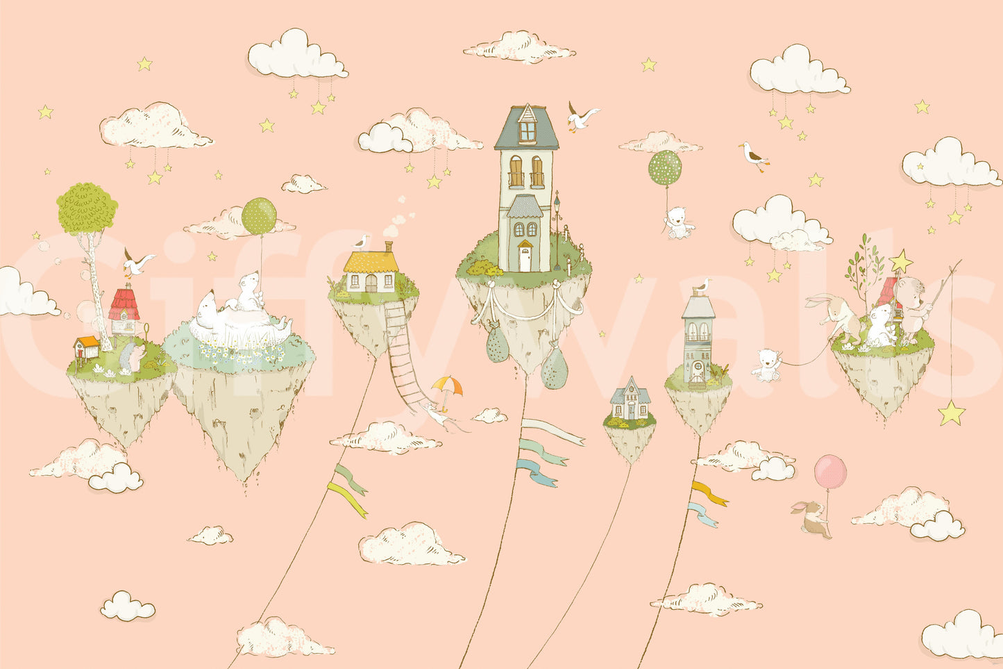 Skyborne Homes Wall Mural -2759476