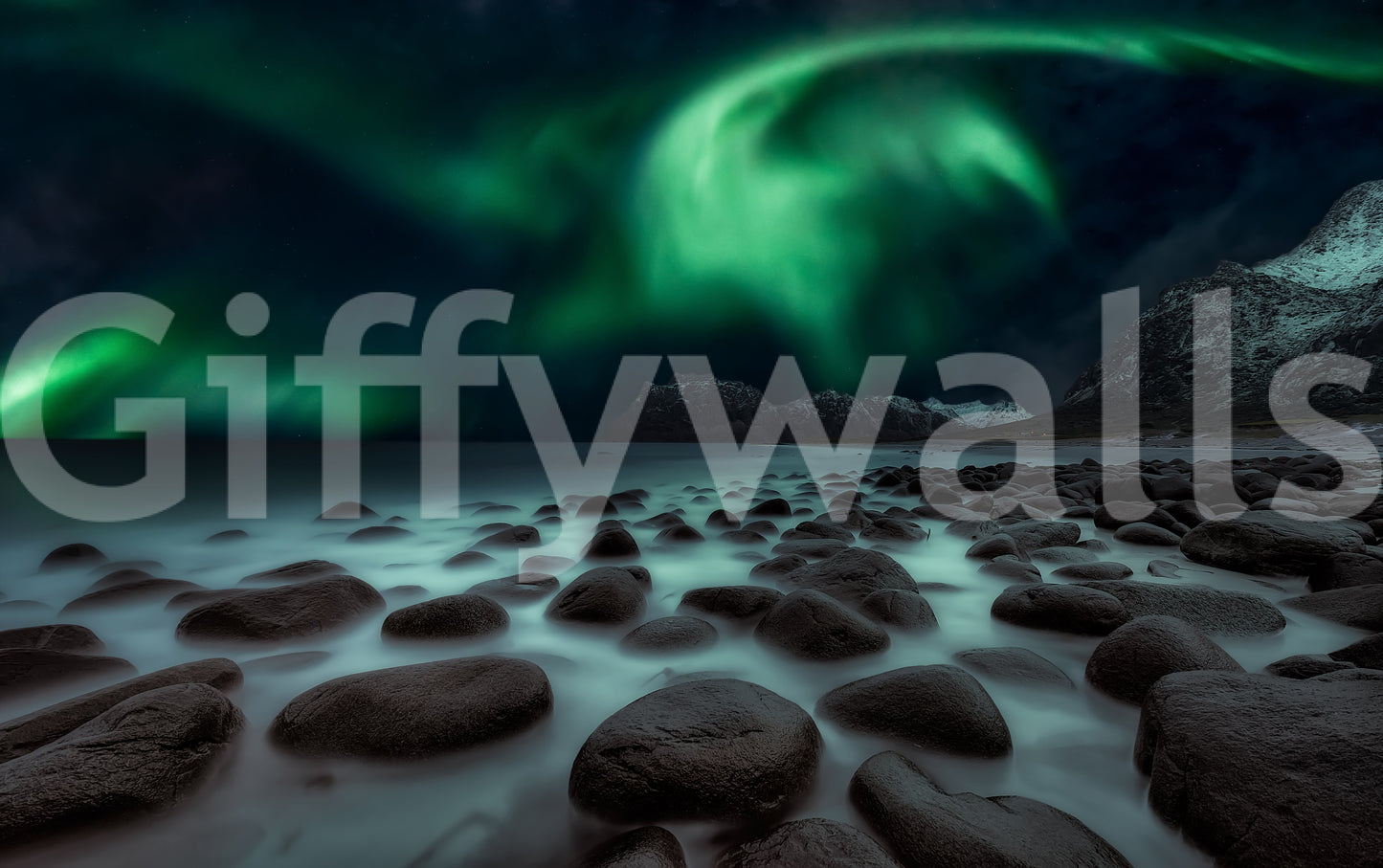 Mystic Shore Lights Wall Mural -804194