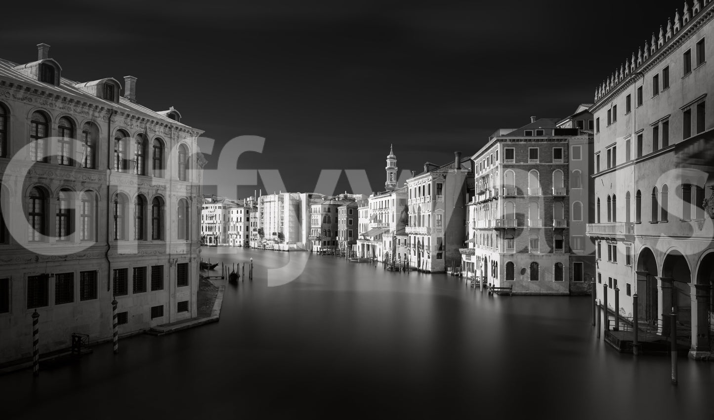 Venetian Echoes: Monochrome Serenity Wall Mural -2318750