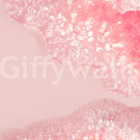 Blossom Petal Serenity Crystals Wall Mural — elegant mix of petals and crystals creating a calming atmosphere.