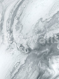 Silver Swirls Wall Mural combining metallic shine and flowing abstract patterns for stylish décor.