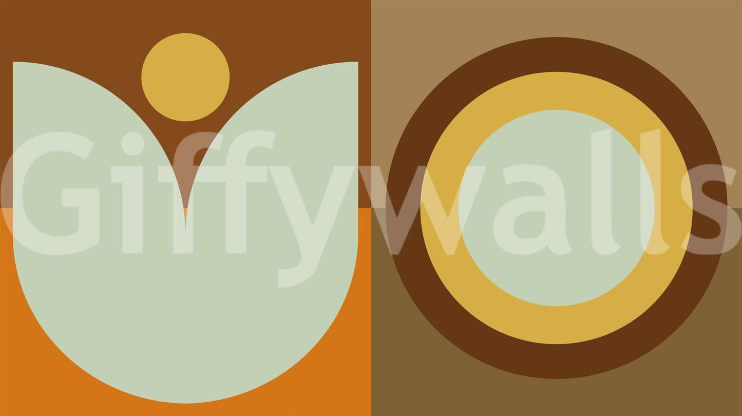 Boho Sun and Moon Wall Mural