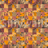 Textured painterly squares Abstract Patchwork premium wall mural modern style.