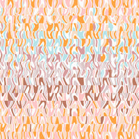 Orange pink blue palette Melting Colors backdrop unique segmented wall pattern.