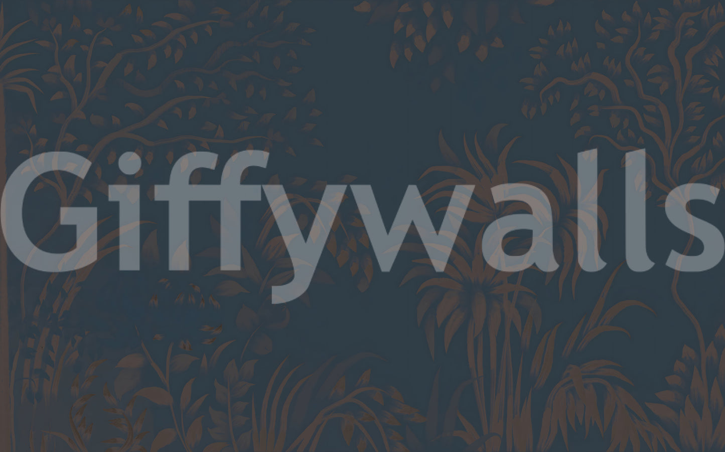 Subtle earth tones Twilight Canopy wallcovering stylish jungle design aesthetic.