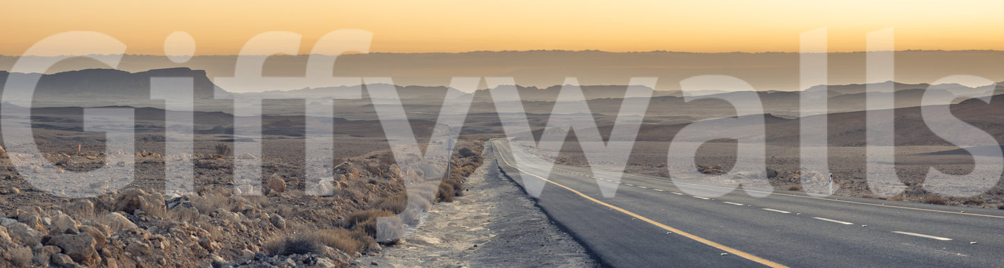 Endless highway through sand, experience Traversing the Desert.