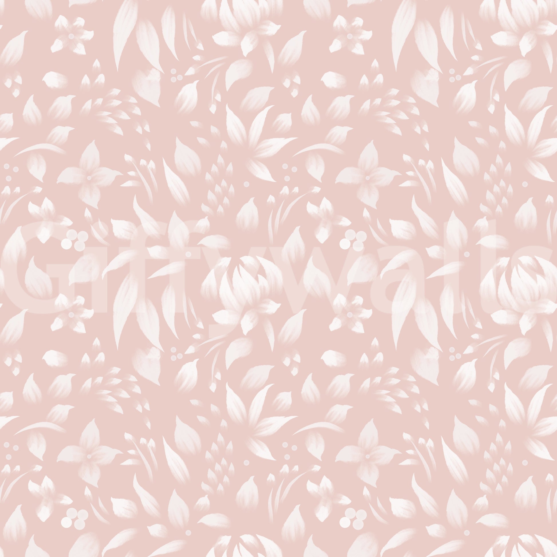 A serene floral wallpaper with soft blush hues and understated spring bloom patterns.