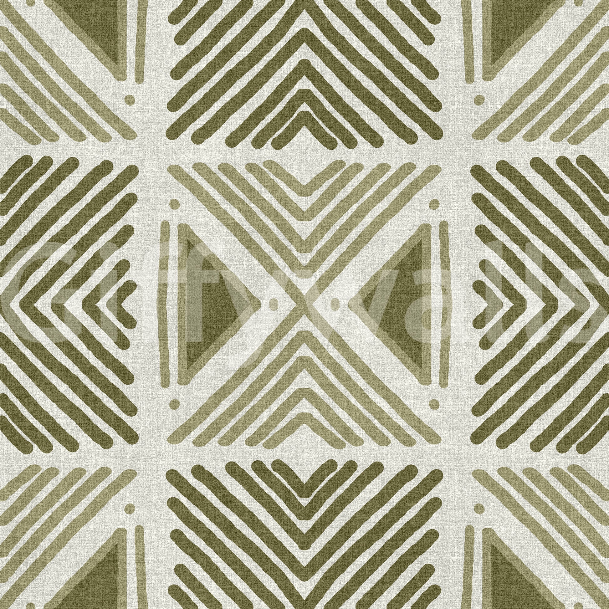 Abstract tribal wallcovering, earthy, repetitive design, stunning mural.