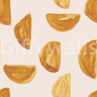 Artistic golden strokes forming a stylish, modern metallic mural.