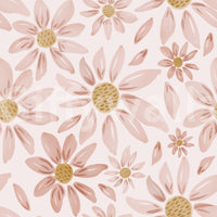 Botanical wallpaper with warm-toned rose flowers arranged in a delicate, airy pattern.