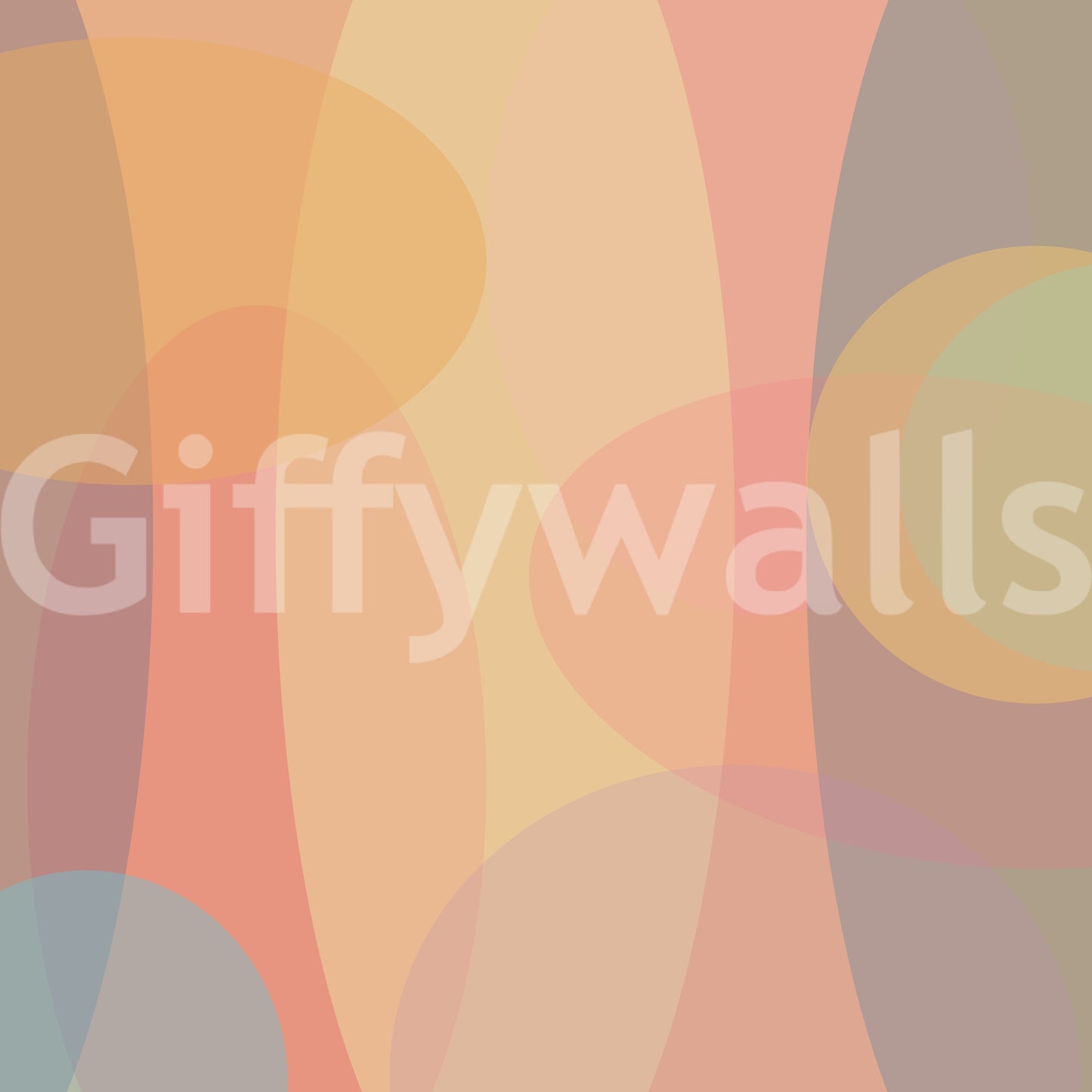 An abstract harmony wallpaper with overlapping oval layers in gentle, earthy hues.