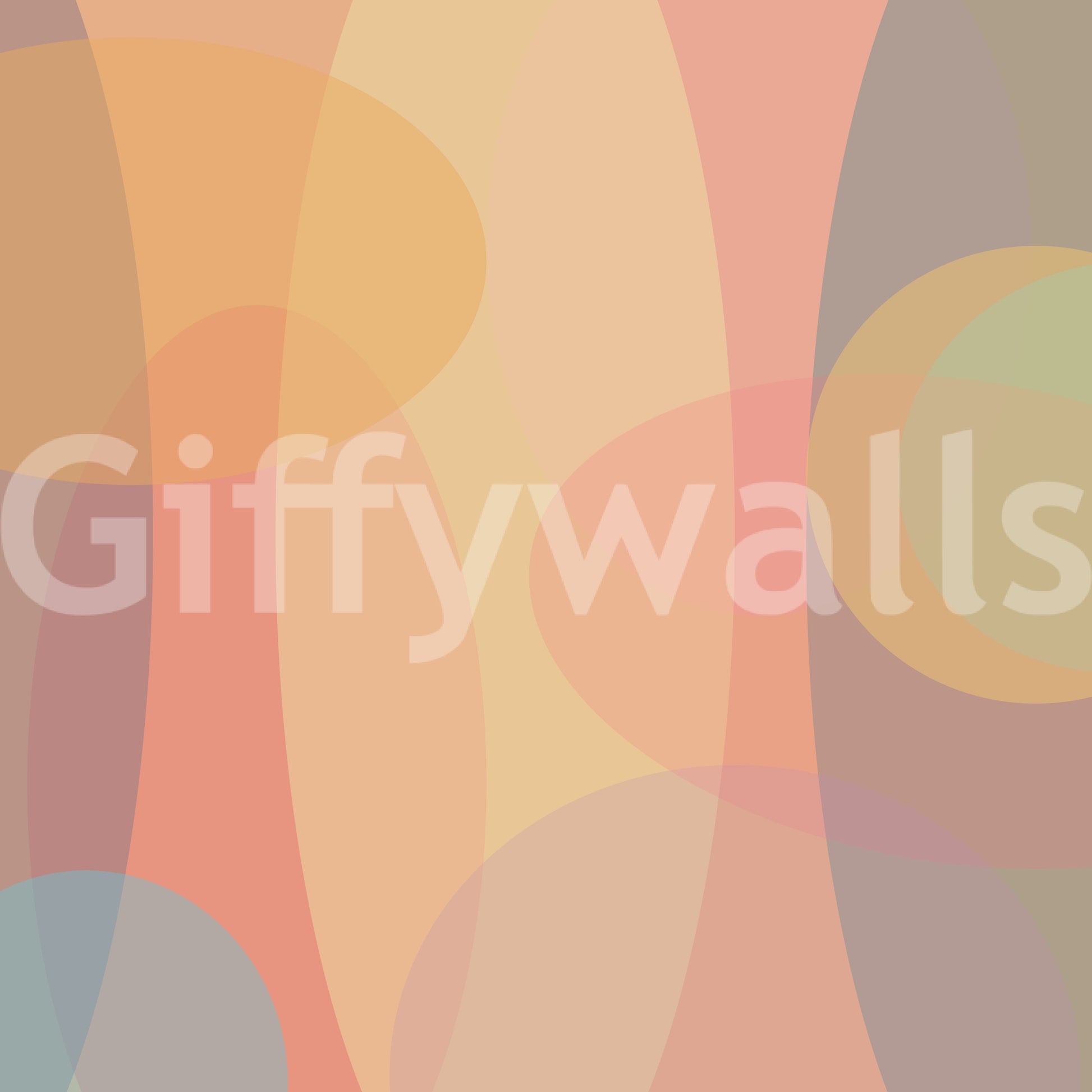 An abstract harmony wallpaper with overlapping oval layers in gentle, earthy hues.