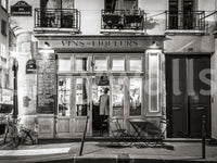 Retro street life depiction wallpaper, dark and moody atmosphere.