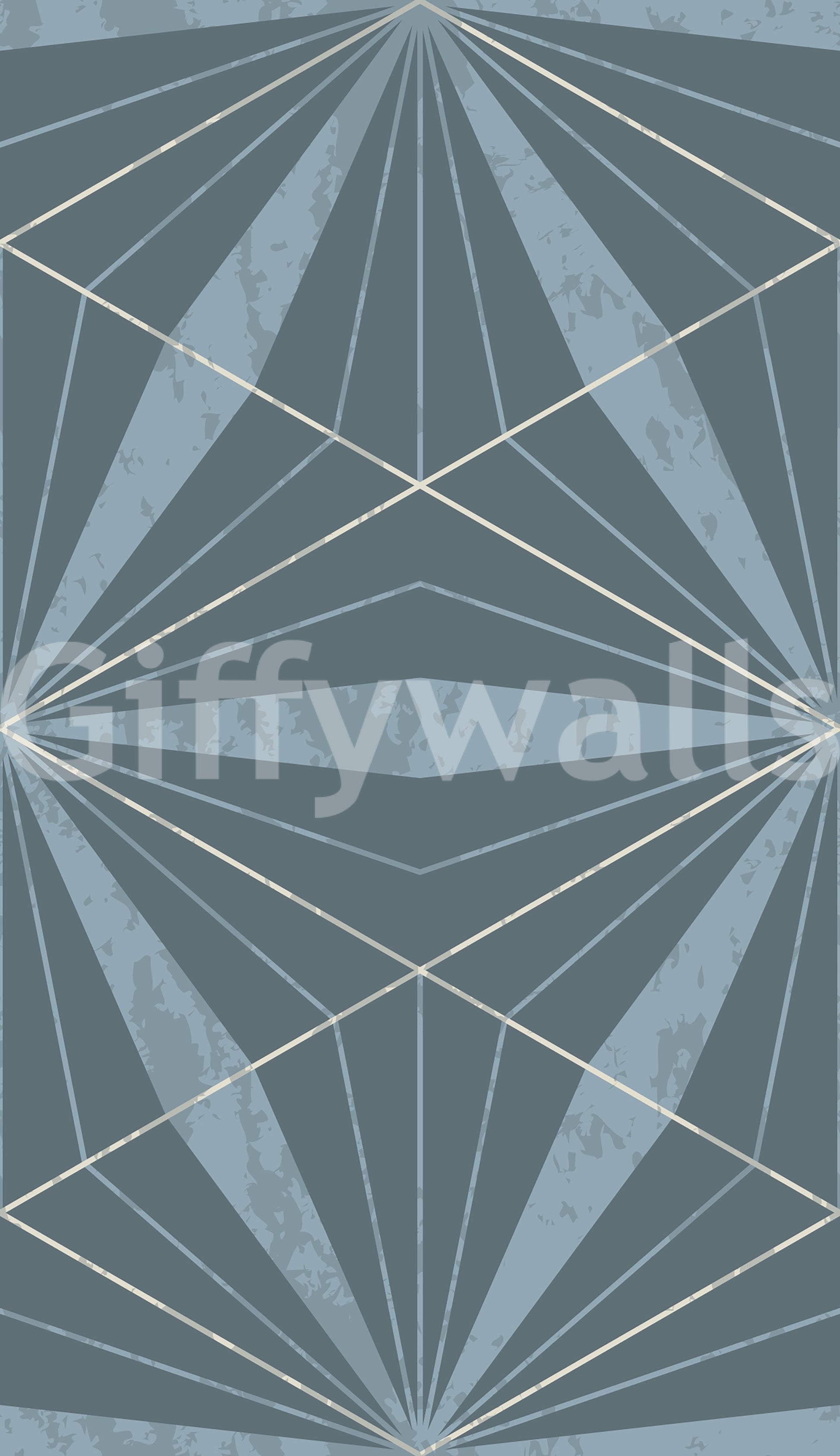 Striking Art Deco inspired Radiance mural showcasing linear fan artistry.