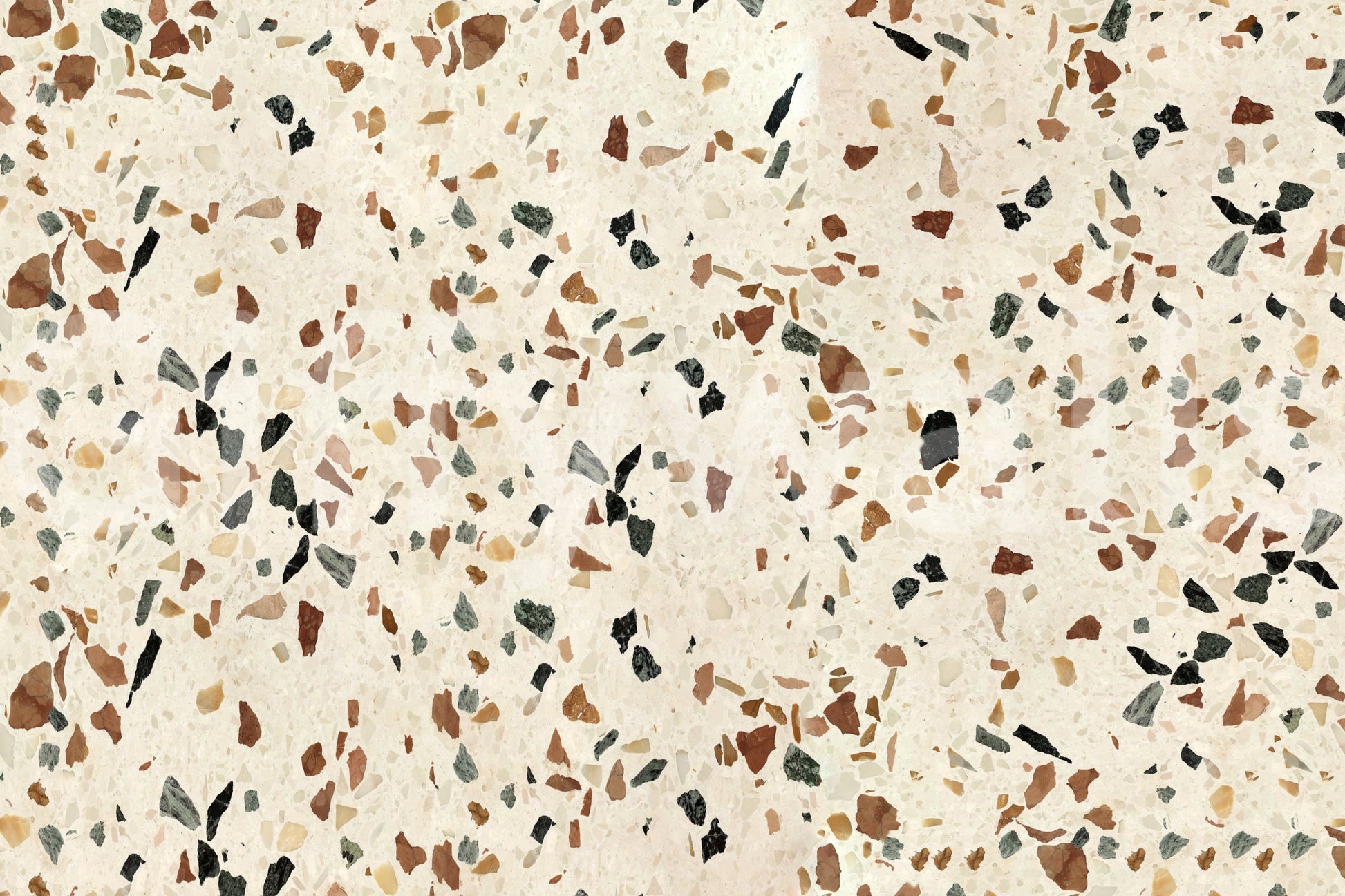 Creamy Terrazzo background mural, durable surface design.
