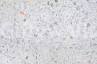 Grayscale Natural Marble terrazzo rock printed wallpaper.