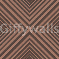 Terra Lines wall mural product, deep brown stripes, stylish room application.