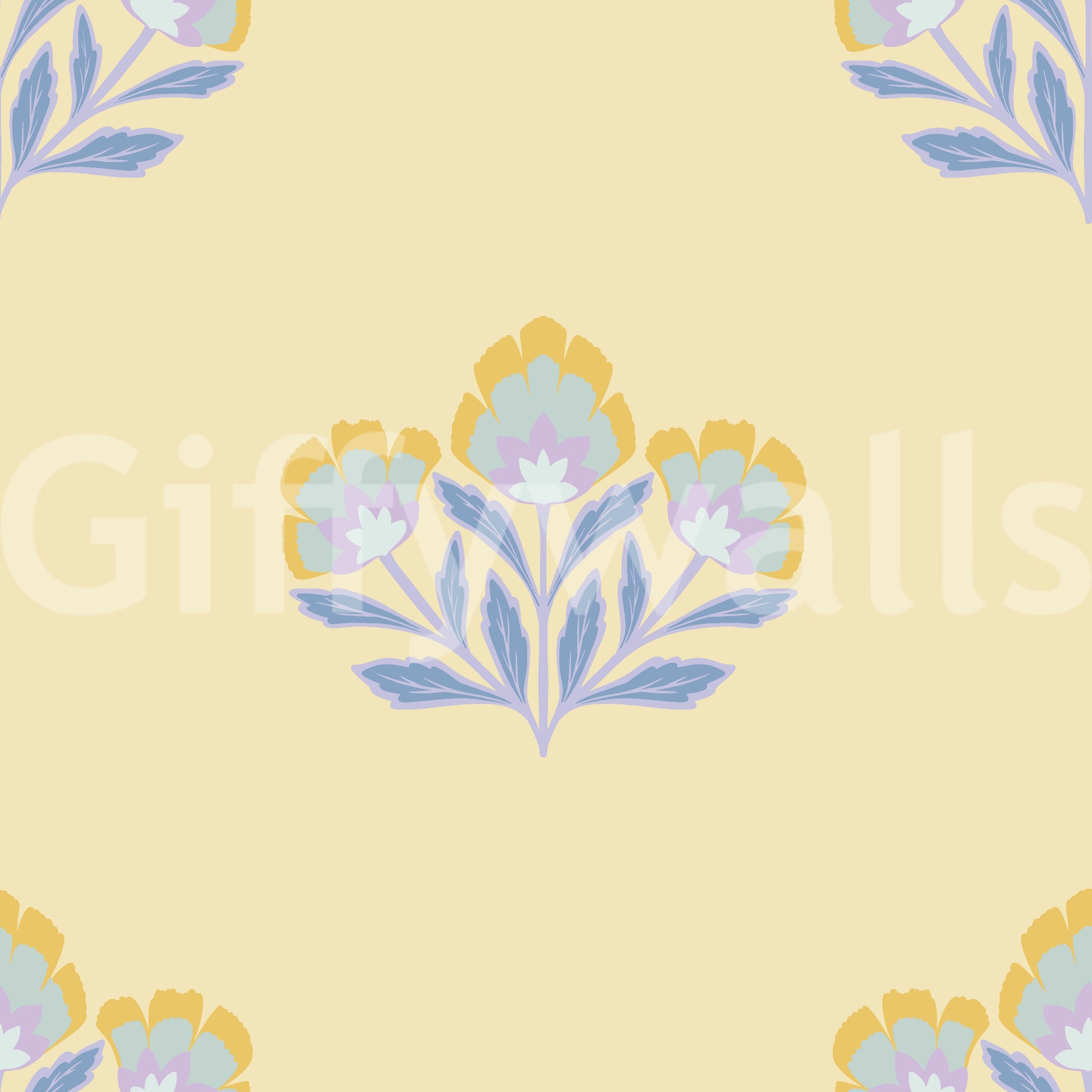 Lovely Serene Flora wallpaper for walls, exquisite bloom illustration.
