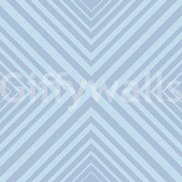 Fresh Angles of Azure mural room accent striking symmetry.