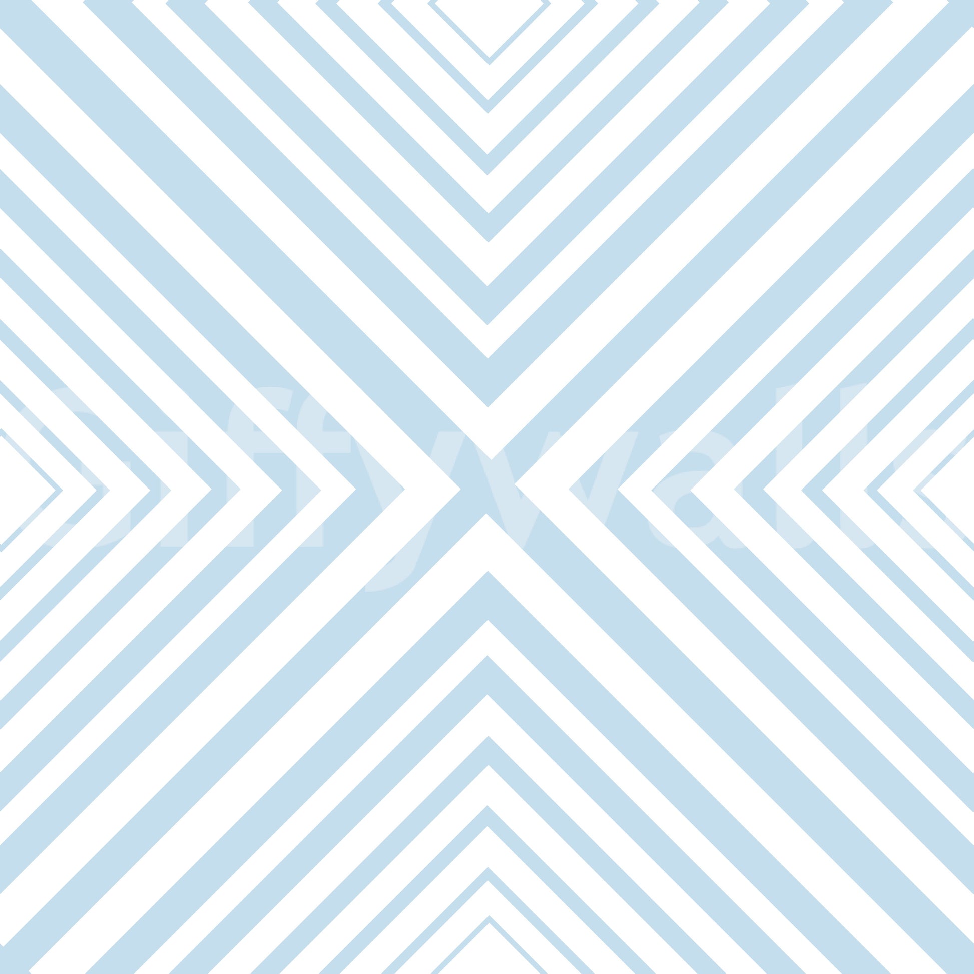 Quiet rhythmic aesthetic of Sky Blue Chevron mural art.